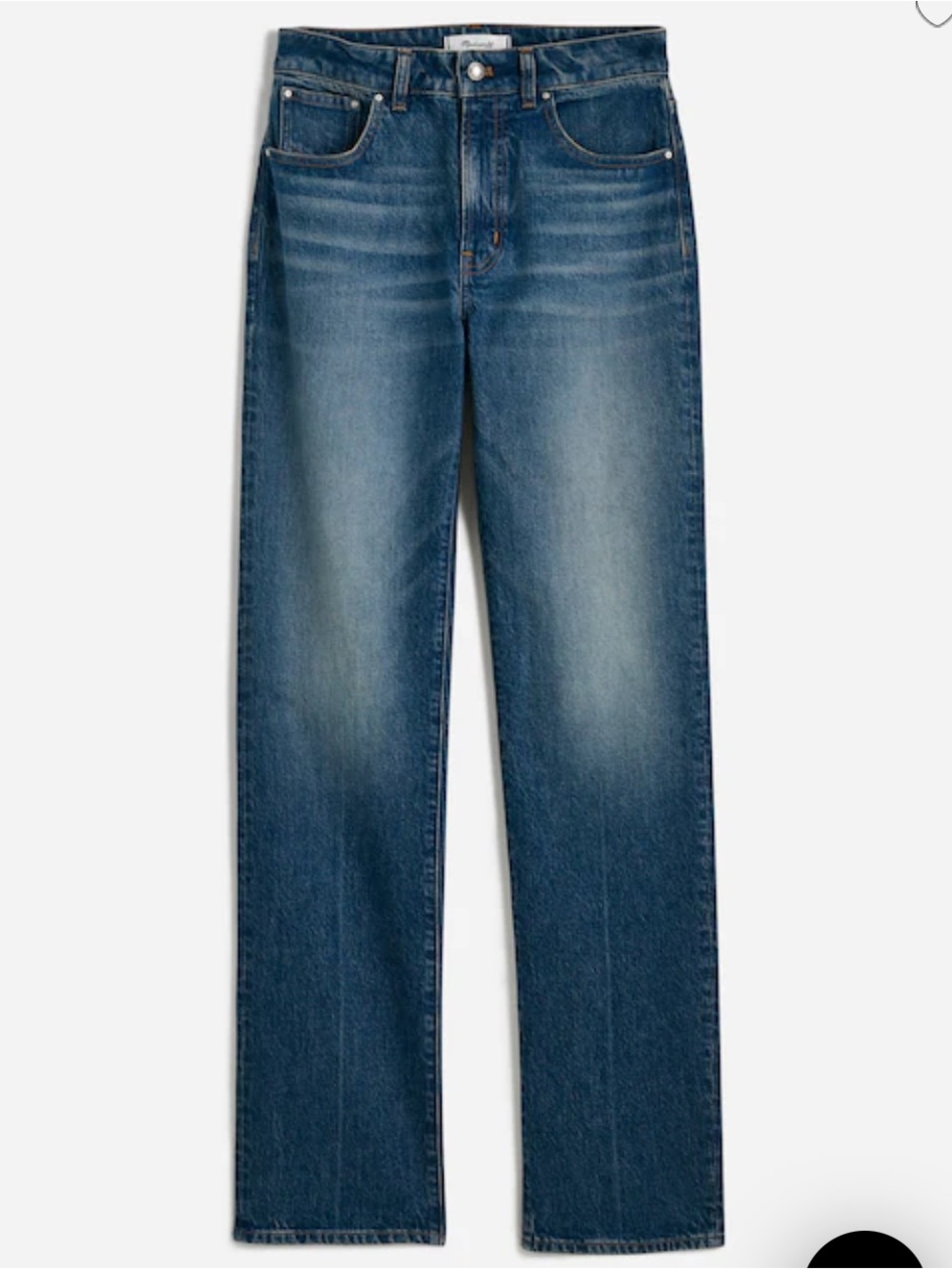 NWT Madewell curvy longline straight jean